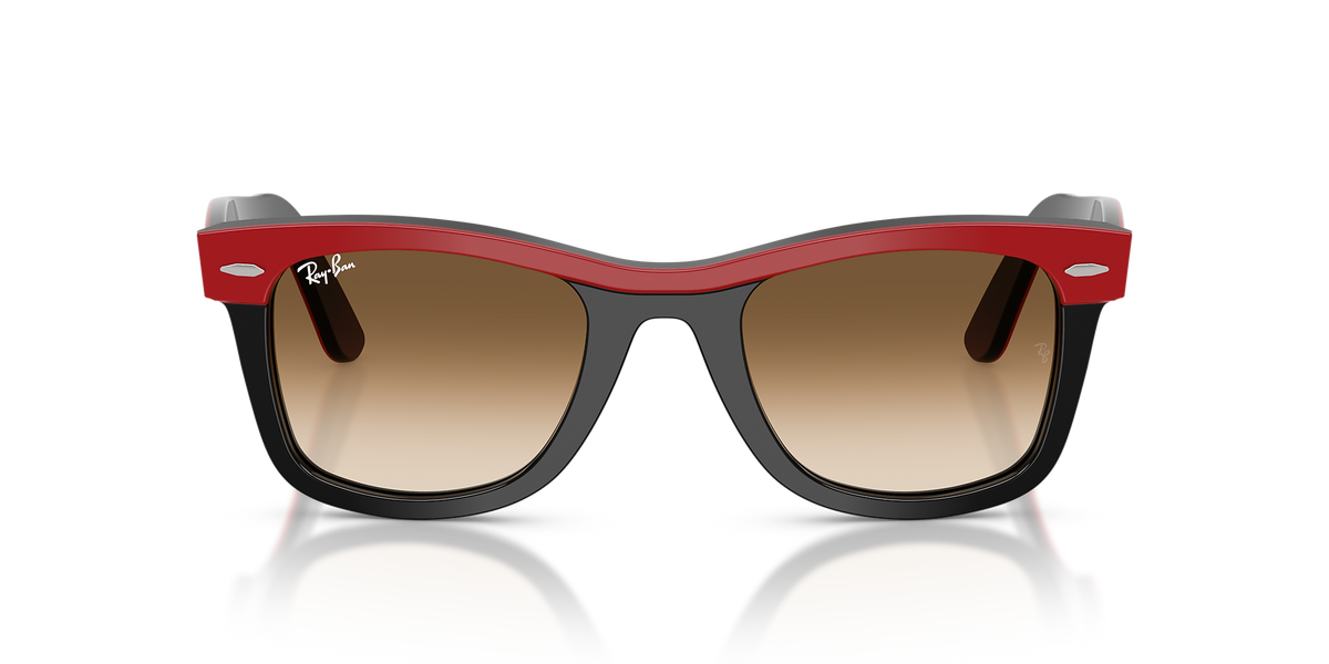 RB2240 Wayfarer Ray-Ban Red On Black/Gradient Brown M