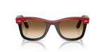 RB2240 Wayfarer Ray-Ban Red On Black/Gradient Brown M
