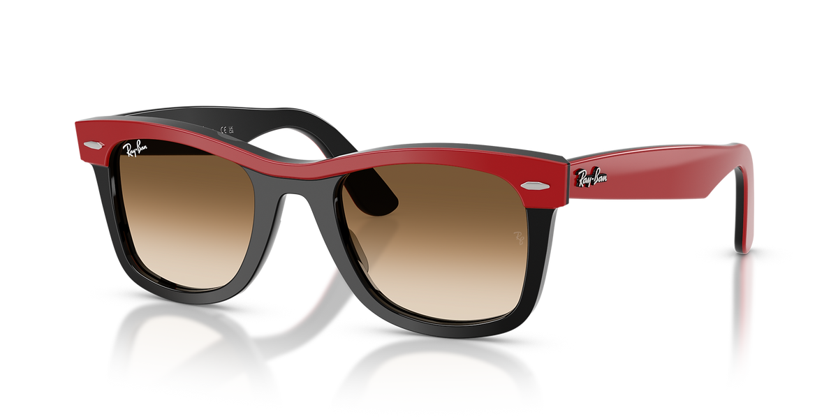 RB2240 Wayfarer Ray-Ban Red On Black/Gradient Brown M