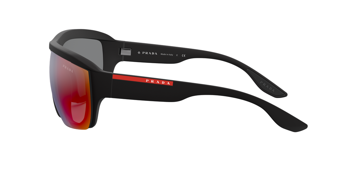 PS 09VS Black/Dark Grey Mirror Blue/Red