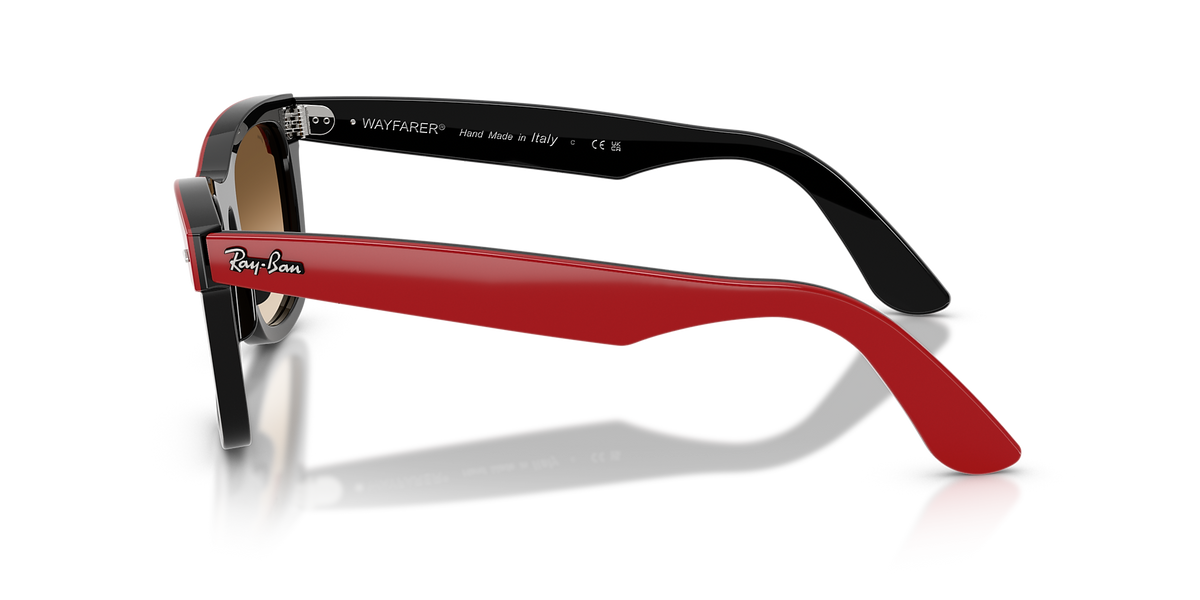 RB2240 Wayfarer Ray-Ban Red On Black/Gradient Brown M