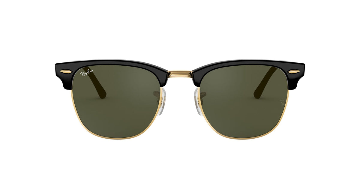 RB3016 Clubmaster Classic Black/Green M