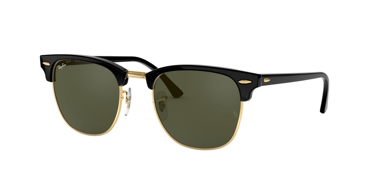 RB3016 Clubmaster Classic Black/Green M