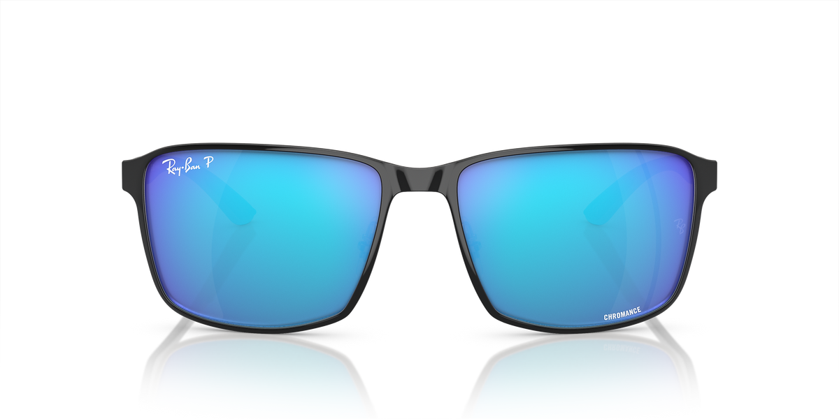 RB3721CH Ray-Ban Black on Silver/Blue XXL