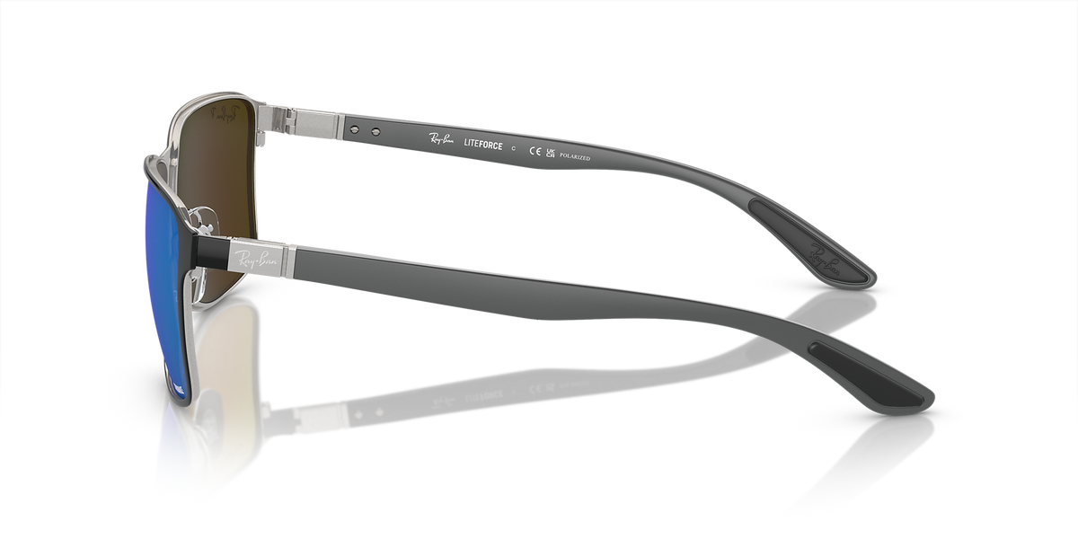 RB3721CH Ray-Ban Black on Silver/Blue XXL