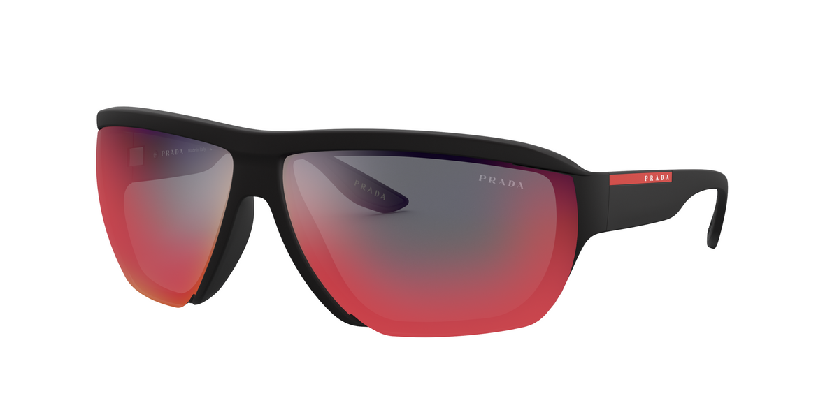 PS 09VS Black/Dark Grey Mirror Blue/Red